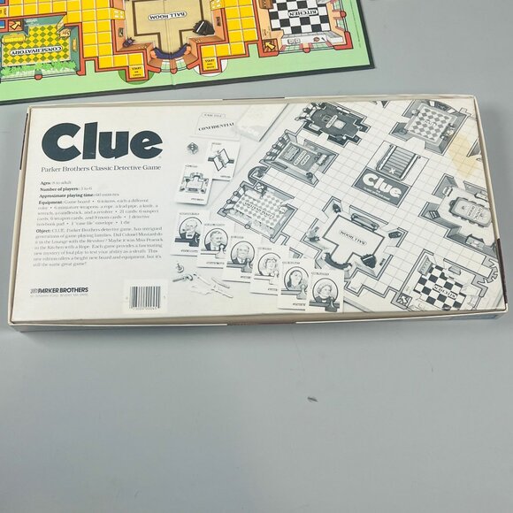 Vintage 1986 Clue by Parker Brothers Classic Detective Board Game Complete - Picture 6 of 6